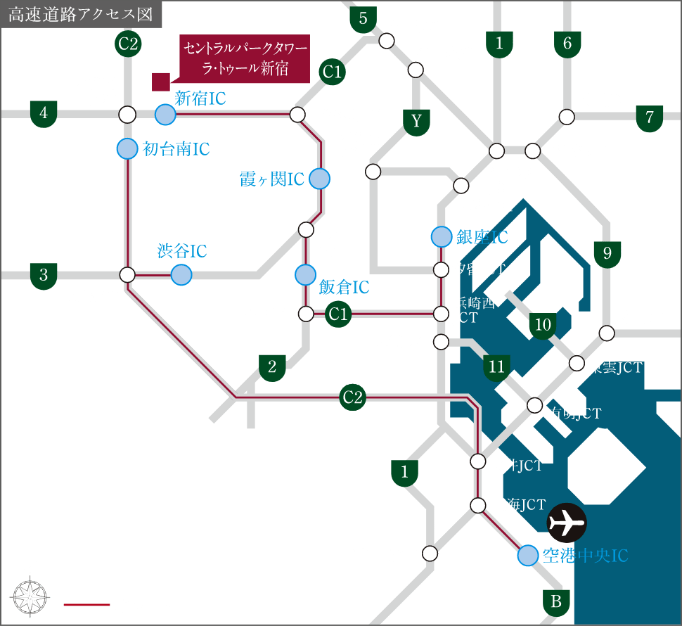 高速道路アクセス図